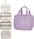 Hanging Toiletry Bag for Women Travel Makeup Bag Organizer Toiletries Bag for Travel Size Essentials Accessories Cosmetics (Purple (Medium))
