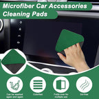 Car Screen Cleaner, 4.1''×4.1'' Microfiber Dashboard Wipes, Square Microfiber Cloth, Automotive Display Wipes,Vehicle Screen Cleaner Tool for Dashboard Display, Car Interior Tool (Green)