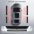 5PCS Car Door Sill Protector,Carbon Fiber Threshold/Rear Bumper Guard Anti-Scratch Sticker Door Edge Protection Decorate,Interior Accessories Self-Adhesive Anti-Scratch Waterpoor (Carbon Fiber-5Pcs)