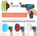 32 Pack Drill Brush Attachments Set Scrub Pads Sponge Buffing Pads Crevice Cleaning Brush for Home Bathroom Car Kitchen Corners Sink Stubborn Stains Tiles Car Polishing Kit