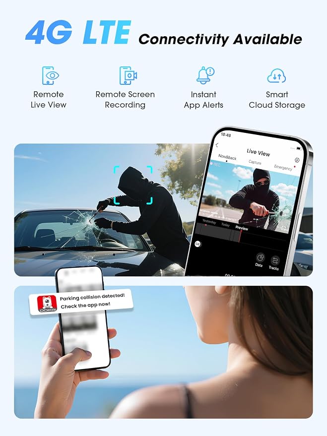 4K Dual Dash Cam Front and Rear, Dual STARVIS 2 IMX678 IMX662 Dashcam, Free 128G Card Included,Car Camera with 32G eMMC, 3K/60FPS, 5G WiFi GPS, 3" IPS, Night Vision, 24H Parking Mode, Z60 Pro