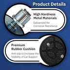 4PCS 60mm Shaft Diameter Car Lift Rubber Tray Heightening Feet Plus High Leg Pads, Screw Up Car Lift Pads Heightening Feet Tray