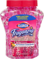 Fraganzia Crystal Beads Air Freshener Spring Scent Long Lasting Room Deodorizer Odor Eliminator Gel Beads Home Car Office Daily Use 12 FL OZ 12 Pack for Everyday Freshness Throughout the Home