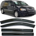 Side Car Window Visor Rain Guards Vent Deflector for 2008-2018 Chrysler Town and Country & Dodge Grand Caravan, Sun Shade Wind Deflectors 4pcs 94251