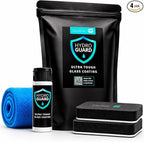 HydroGuard Windshield Glass Coating Kit – Long-Lasting Auto Windshield Water Repellent, Anti Fog, Improves Visibility & Reduces Glare – Professional Rain Repellent for Car – 4 Pack