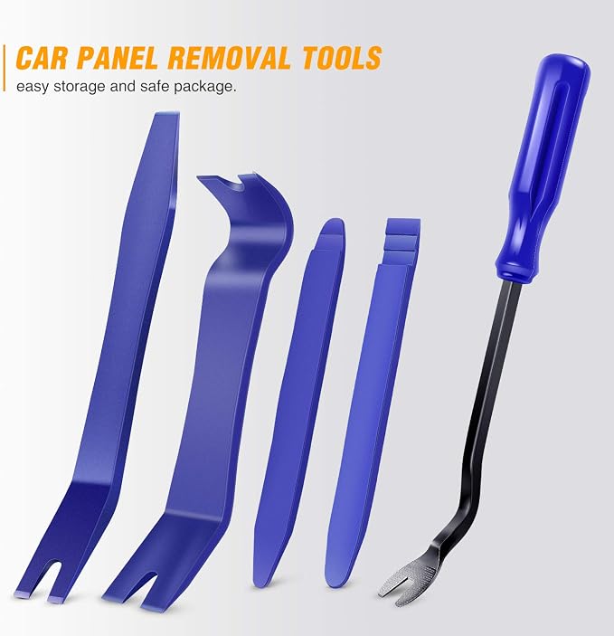 5PCS Auto Trim Removal Tool Kit No-Scratch Pry Tool Kit for Car Door Clip Panel & Audio Dashboard Dismantle -5PCS