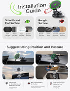 for 15W Magsafe Car Mount Charger, Magnetic Phone Holders for Your Car, Magnetic Wireless Car Charger, Suction Phone Mount for Car Accessories, Car Mount for iPhone 17 Pro Max 16 15 14 13 12 | [Lever Lock & Easiest Mount] Magsafe Car Mount Charge...