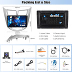 2G+64G Android 13 Car Stereo for Hyundai Accent 2012-2017 with Wireless Carplay Android Auto 9" Touchscreen Car Radio with GPS Navigation WiFi Bluetooth FM/RDS Radio HD Backup Camera Head Unit