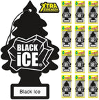 Car Air Freshener | Xtra Strength Provides Long-Lasting Scent for Auto or Home | Extra Boost of Fragrance | Black Ice, 24 Air Fresheners