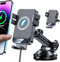 Wireless Car Charger, 15W Fast Charging Auto-Clamping Car Mount Universal Hands-Free Car Charger Mount for Dash Windshield Air Vent Compatible with iPhone 16 15/14/13/12, Samsung S23/S22/S21,etc