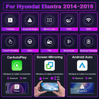 2+32G Android Car Stereo for Hyundai Elantra 2014 2015 2016 Radio Support with Wireless Apple Carplay Android Auto, 9'' Touchscreen in-Dash Bluetooth WiFi GPS Navigation Backup Camera