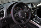 Microfiber Leather Steering Wheel Cover, Breathable Anti Slip Universal 14.5-15 inch Car Interior Accessories for Women Men, Black
