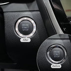 Car Bling Crystal Rhinestone Engine Start Ring Decals, 2 Pack Car Push Start Button Cover/Sticker, Key Ignition Knob Bling Ring, Sparkling Car Interior Accessories for Women (Double Multicolor)