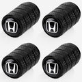 4pcs Tire Valve Stem Caps, Compatible with Honda Series Stem Cap Universal Car Air Cover Car Accessories for Cars, SUV, Truck, Motorcycles （Black）