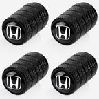 4pcs Tire Valve Stem Caps, Compatible with Honda Series Stem Cap Universal Car Air Cover Car Accessories for Cars, SUV, Truck, Motorcycles （Black）
