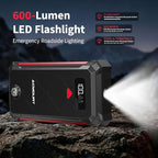 P100 Car Jump Starter, 5000A Peak Lithium Jump Starter Battery Pack for Up to 10.0L Gas or 8.0L Diesel Engine, Safe 12V Portable Battery Starter Power Pack with LED Screen & LED Light