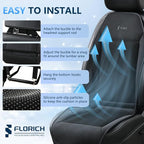 Cooling Car Seat Covers with Blowing & Suction, 12V-24V Cooling Ventilated Car Seat Cushion with 8 Turbo Fans 3-Speed Adjustable Universal Fit for Car SUV Truck Van for Summer Driving