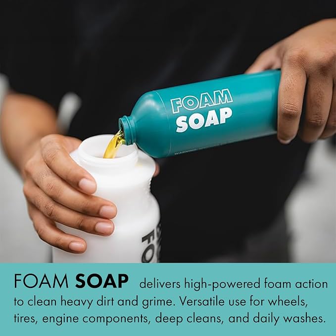 Foam Soap, 16 oz - pH-Balanced Car Wash and Detailing Soap for Foam Cannons, Pressure Washers, and Foam Guns - Safe for Paint, Wax, Clear Coat, and Ceramic Coatings