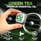 Green Tea Scent Car Air Freshener Vent Clip 6 Ct | Long Lasting Up To 180 Days Car Refresher, Auto Interior Odor Eliminator Fragrance Oil Perfume Accessory, 4ml Each