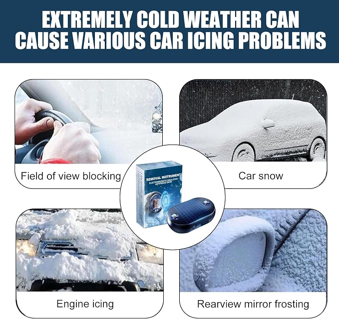 Valentines Day Gifts 6 Packs Car Interference Antifreeze Instrument,Solar AntiFreeze Electromagnetic Car Snow Removal Device,Portable Car Defroster,Fast and Efficient Ice Scrapers for Windshield