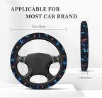 Fancy Butterflies Elastic Steering Wheel Cover Non-Slip Breathable Steering Wheel Protector Fit Auto, SUVs, Truck