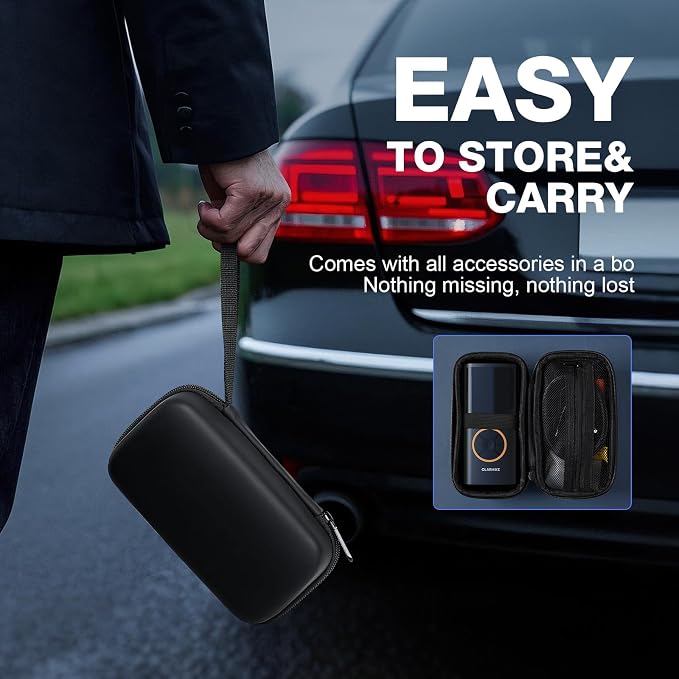 Tire Inflator Portable Air Compressor, Smart Dual Hose System, Auto Air Pump for Car Tires, Bike,Bicycle, Motorcycles,Electric Pump with LED Light & Digital Pressure Gauge