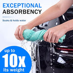 10 Pcs 13"x17" 10 Car Shammy Cloth for Car Drying, Super Absorbent Chamois Towels, Reusable Scratch Free Wash Drying Towels for Auto Detailing, Rv, Boat, Motorcycle (Dark Color)
