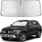 Windshield Sunshade Compatible for Mercedes Benz GLC300 2016-2020 2021 2022, Sun Visor for Front Windshield & Window Sun Shade Cover, UV Heat Blocker & Protector, Car Accessories