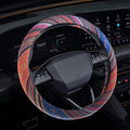 Boho Steering Wheel Cover, Steering Wheel Cover Women, 15 inch Hippie Style Protector Covers, Universal Ethnic Flax Cloth Car Accessories Universal for SUV Van Truck (Hippie-C)