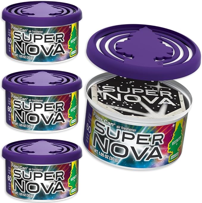 Car Air Freshener | Fiber Can Provides Long Lasting Scent for Auto or Home | Recycled Fiber | Supernova, 4 Air Fresheners