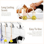 100 Pcs Car Air Fresheners Diffuser with Wooden Cap Empty Aromatherapy Diffuser Clear Car Fragrance Holder Pendant Hanging Perfume Fresheners Bottles for Decor(Diamond,Clear)