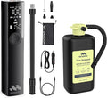 Portable Tire Inflator & Sealant Combo by – 150 PSI Fast Air Compressor + Emergency Flat Repair for Car, SUV, Bike. Cordless & 12V Power, Auto Shut-Off, LED Light (Ventus pro + Tire sealant)