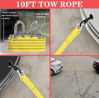 Roadside Emergency Car Kit,with Jumper Cables Roadside Kit Car Safety Kits | Emergency Car Kit Tow Straps,Headlamp, Safety Hammers, Gloves, Auto Emergency Kits Vehicles Gifts for New Drivers