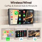 Car Stereo for Toyota Sienna 2004 2005 2006 2007 2008 2009 2010 Linux Fast Boot Wireless CarPlay and Android Auto, 9 inch Touch Screen for Toyota Sienna Bluetooth FM 1280P Backup Camera SWC
