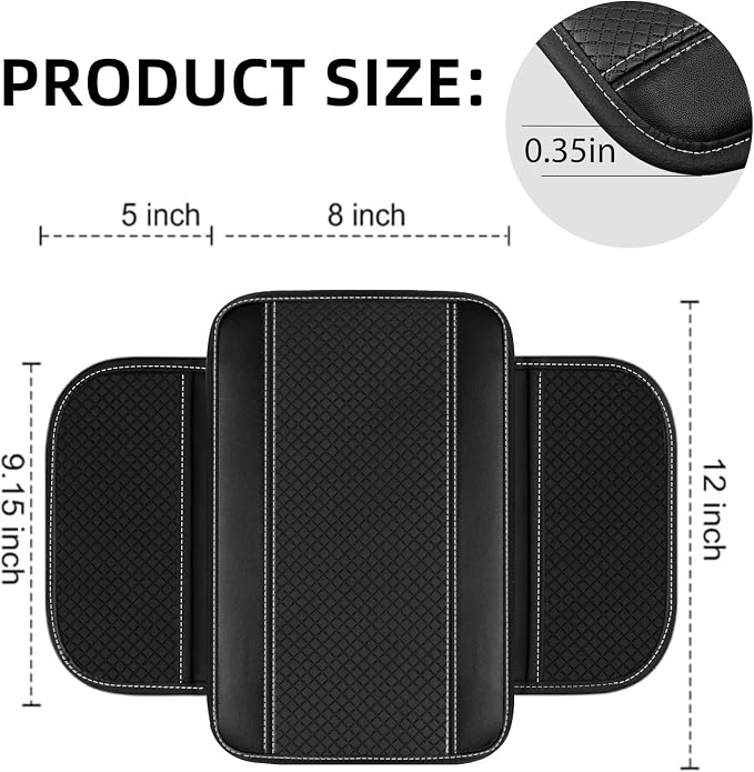 14 PCS Leather Car Seat Covers Full Set, 14.5”-15'' Sporty Steering Wheel Cover Universal, Center Console Cover, Seat Belt Cushion, Cup Holder Coaster, Car Interior Set Grey