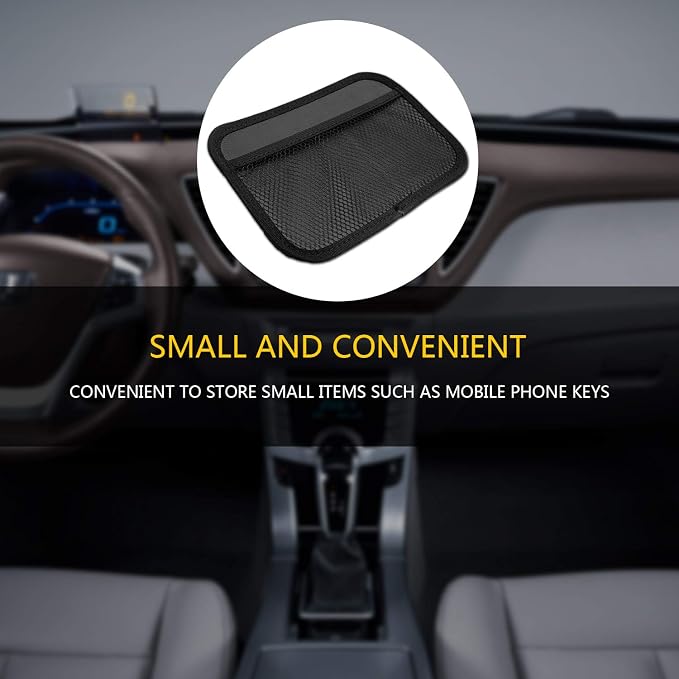 INNOLIFE Car Net Pocket Side Clutter Scattered Storage Phone Holder Strong Paste Organizer 8"x5.75"(2pcs L)