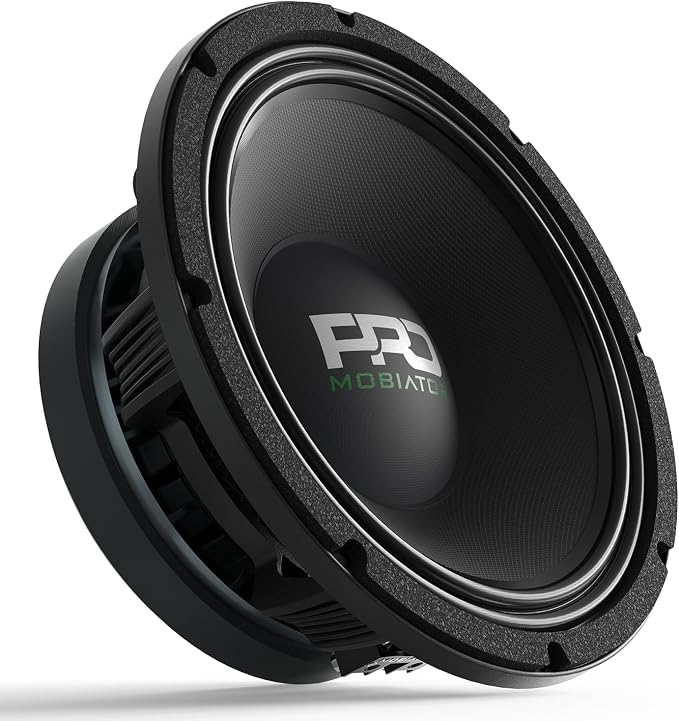 PRO108MB Loudspeaker - 10" Midbass Aluminum Basket, 1600W Max, 400W RMS, 8 Ohms - Premium Quality Audio Door Speakers for Car or Truck Stereo Sound System (MB-PRO108MB)