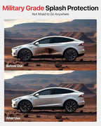 2026 Tesla Model X Accessories - Mud Flaps [Protect Paint, No Drilling Required] All-Weather Splash Guard Body Kits for Model X 2022-2026, Black (Set of 4)