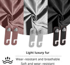 2PCS Car Seat Headrest Hook, Suede Leather Heart Hanger, Gray | 1.77x6.42 Inch, Universal fit, most Sedans/SUVs/Trucks, alloy core, half-open mount, interior accessories