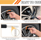 Semi Truck Tire Pressure Gauge Heavy Duty,Dual Head Tire Gauges for Tires Pressure Measure 1-10 Bar & 10-150 PSI,Semi Tires Pressures Gauge Semis Truck Tools for Semis Trucks,Car,RV