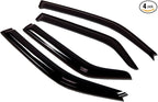 WV-091-3 Outside Mount Window Visor Deflector Rain Guard Dark Smoke 4-pc Set, Compatible with 1989-1995 Plymouth Acclaim
