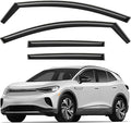GrandWheel Window Deflectors Smoke Tinted in-Channel Side Window Vent Visor Deflectors Rain Guards Compatible with Volkswagen ID.4 2021-2026 - 4 pcs. GW0843