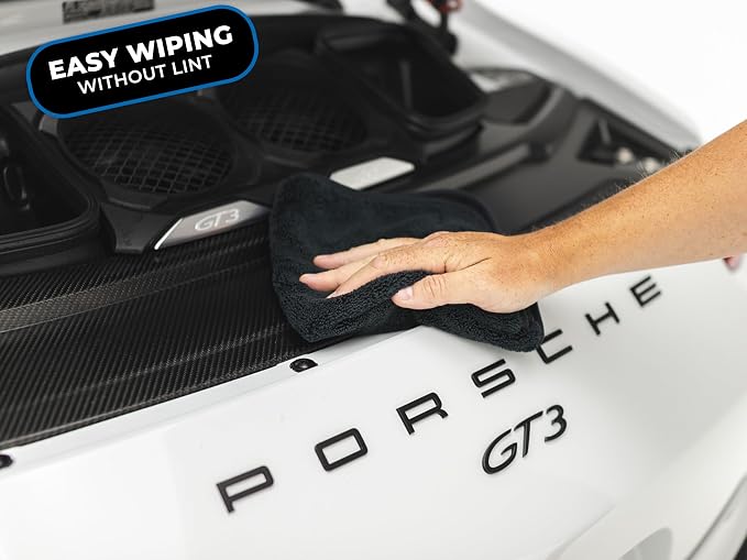 Drying Towels for Car Detailing - Premium Microfiber Cloth Perfect for a Streak-Free Finish - Spectrum 420 Dark Pack - 420 GSM, 16" x 16" (9-Pack)