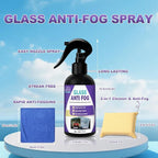 Glass Anti Fog Spray for Car Windshield, Interior Glass, Mirrors & Windows – Long-Lasting Defogger Prevents Fogging for Clear Vision, Safe Driving & Crystal Clear View – 150ml / 5oz (Yellow)