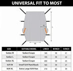 Half Car Cover for Large Sedan, Such as Toyota Avalon, Cadillac cts, Dodge Charger, Fits Sedan/Coupe 197-206 inchs