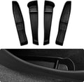 2026 2025 Tesla Model Y Juniper Door Side Storage Box, (Emergency Button Safety) Door Side Pocket Organizer Tray, Waterproof TPE Front & Rear Slot Pocket Liners for Model Y Juniper Model Y L