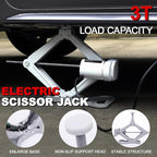Electric Car Jack Kit 12V Trailer Floor Jack Stands Set 3 Ton Vehicle Scissor Car Lift for Tire Change and Road Emergency with Impact Wrench