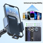FBB Phone Mount for Car, [ Off-Road Level Suction Cup Protection ] 3in1 Long Arm Suction Cup Holder Universal Cell Phone Holder Mount Dashboard Windshield Vent Compatible with All Smartphones