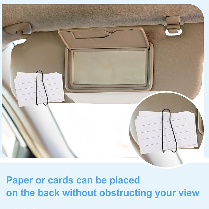 10 Pieces Auto Car Vehicle Sun Visor Clip Holder for Sunglasses Glasses Holder Hanger Eyeglasses Mount Ticket Card Clip Car Accessories(Gray)