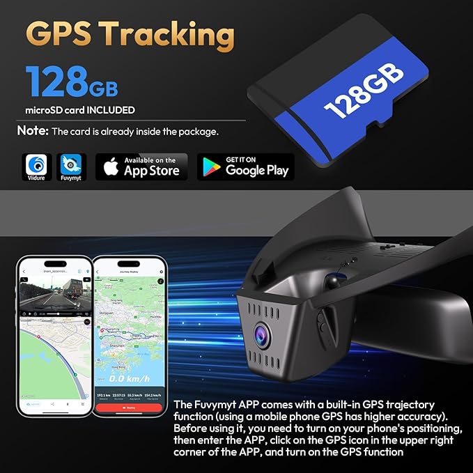 Front 4K & Rear 1080P Dash Cam for Volvo XC90 2023-2026 B5 B6 T8 (Model B),OEM-Style,Loop Recording,Built-in WiFi & APP,G-Sensor, Plug & Play,128GB Card